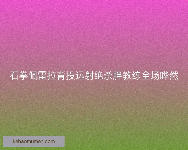 石拳佩雷拉背投远射绝杀胖教练全场哗然